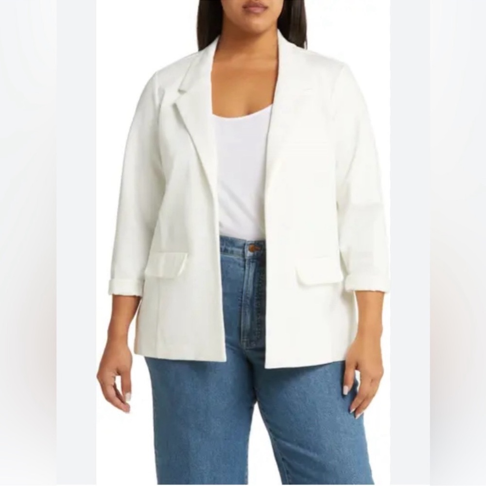 Liverpool Ivory Stretch Blazer XL Ponte Knit